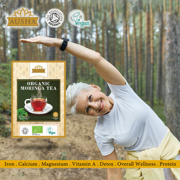 Ausha Organic Moringa Tea 20 Tea Bags Energy Immunity, 5 of 7