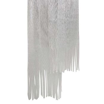 Silver Mesh Viscose Metallic Wrap Shawl, 2 of 4
