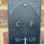 Garden Natural Slate Weather Wall Thermometer 45cm X 10cm Scroll Detail, thumbnail 3 of 5