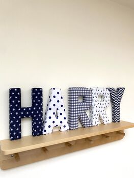 Navy Blue Fabric Letters, 4 of 12
