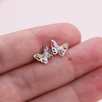 Sterling Silver Butterfly Earrings For Mother's Day, 3 of 4