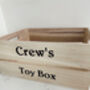 Large Personalised Wooden Storage Box, thumbnail 2 of 8