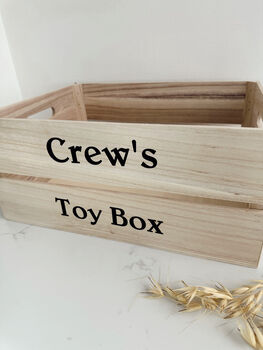 Large Personalised Wooden Storage Box, 2 of 8