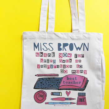 Personalised Inspirational Teacher Bag, 4 of 5