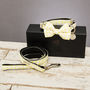The Hampstead Yellow Dog Collar Bow Tie And Lead Set, thumbnail 1 of 6