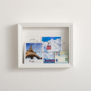 Personalised Three Globe Travel Memory Frame, 5 of 10