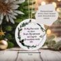 To My Parents On Their First Christmas As Grandparents Wreath Tree Decoration, thumbnail 2 of 3