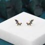 Sterling Silver Mystic Topaz Cz Marquise Cluster Stud Earrings, thumbnail 3 of 9