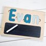 Children's Wooden Name Puzzle With Chalkboard, thumbnail 4 of 9