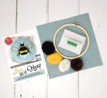 Bee In A Hoop Needle Felting Craft Kit, 3 of 4