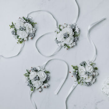 Bridal Flower Accessory In Silver, 3 of 11