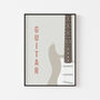 Electric Guitar Print | Stratocaster Music Poster, thumbnail 7 of 9