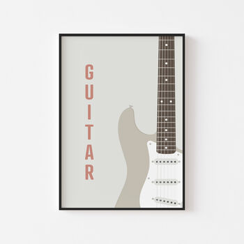 Electric Guitar Print | Stratocaster Music Poster, 7 of 9