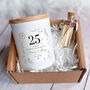Personalised Silver Anniversary Candle Gift, thumbnail 1 of 6