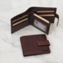 Personalised Men's Leather Tri Fold Wallet With Rfid, thumbnail 2 of 12