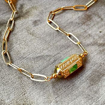 Courage Enamel And Chunky Chain Necklace, 8 of 10