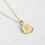 Gold Or Silver Personalised Hexagon Pendant Necklace, thumbnail 3 of 10