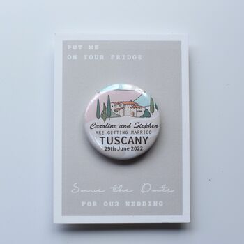 Tuscany Illustration Magnet Save The Date, 4 of 7