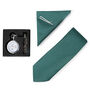 Mens Luxury Emerald Green Tie Gift Box Set, thumbnail 2 of 5