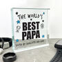 Personalised The World's Best Dad Crystal Token Daddy, Dad, Pops, Papa, thumbnail 1 of 6