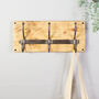 Wooden Coat Rack With Metal Hooks, thumbnail 2 of 4
