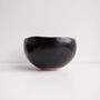 Handmade Black Satin Ceramic Tea Bowl / Ring Dish, thumbnail 3 of 7