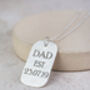 Sterling Silver Personalised Men's Dog Tag Necklace, thumbnail 3 of 4