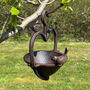 Set Of Two Cast Iron Heart Shaped Bird Seed Feeders, thumbnail 6 of 9