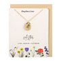 September Aster Birth Flower Necklace Card, thumbnail 2 of 4