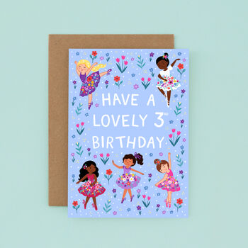 Any Age Ballerina Birthday Card, Girls Age Birthday Card, Dance, 3 of 9