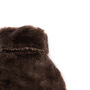 Dark Chocolate Recycled Faux Fur Hot Water Bottle, thumbnail 7 of 7
