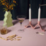 Handmade Pink Wavy Ceramic Candelabra For Two Candles, thumbnail 8 of 8