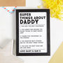Personalised Super Things About Dad Print, thumbnail 1 of 3