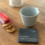 Custom Engraved Slate Coaster Gift, thumbnail 3 of 3