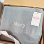 Personalised Grey Pure Cashmere Travel Wrap Gift, thumbnail 8 of 10