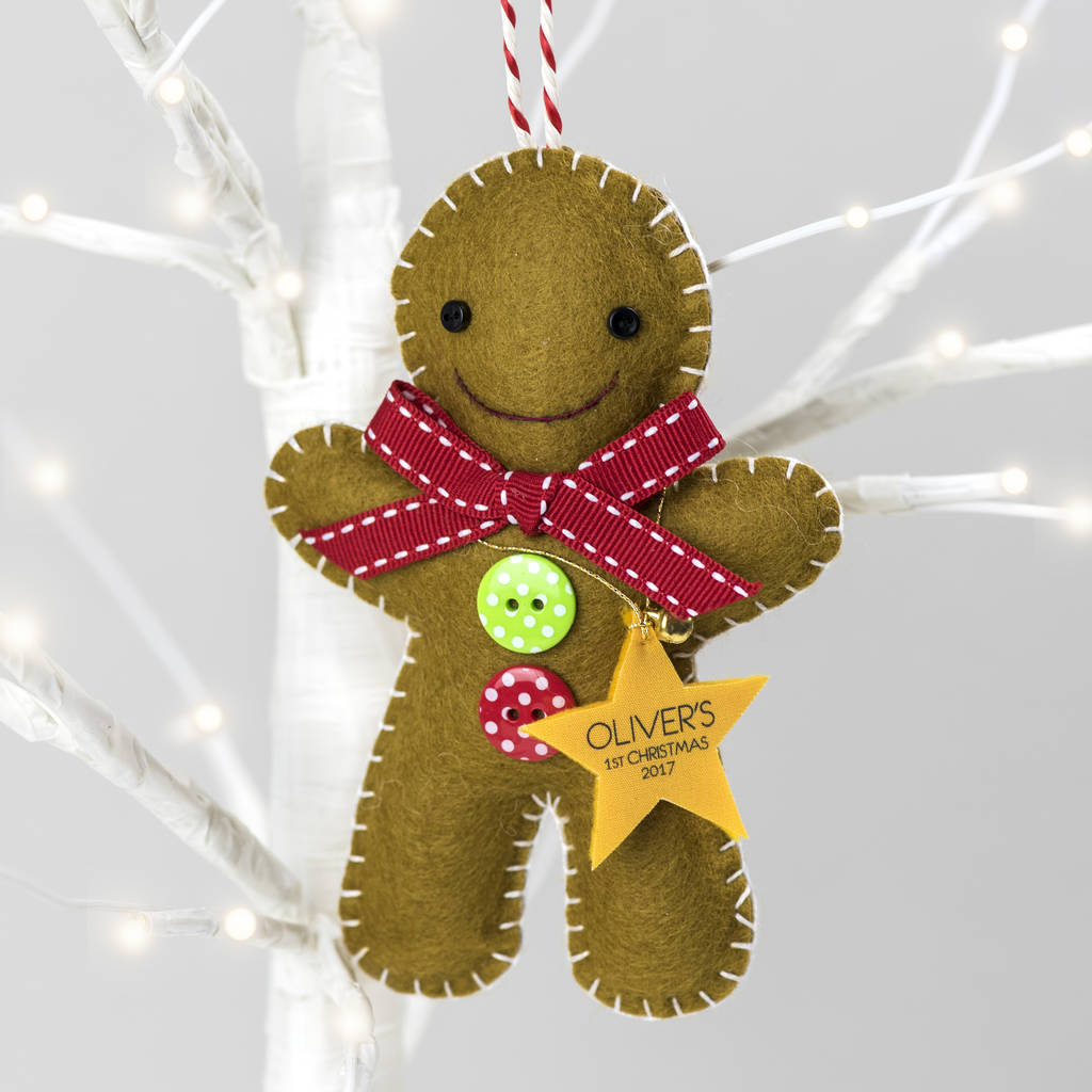 baby's first christmas gingerbread man decoration by miss shelly ...