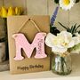 Personalised Mum Birthday Card M Wooden Keepsake, thumbnail 3 of 4