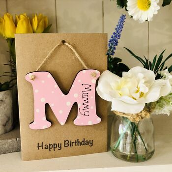 Personalised Mum Birthday Card M Wooden Keepsake, 3 of 4