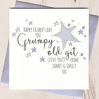 Personalised Glittery Grumpy Old Father's Day Card, 3 of 3
