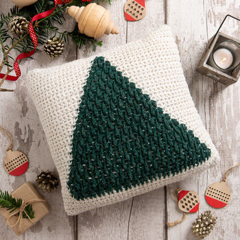 Oh Christmas Tree Cushion Intermediate Crochet Kit, 6 of 10