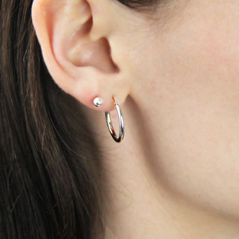 Everyday Sterling Silver Hoop Earrings, 5 of 10