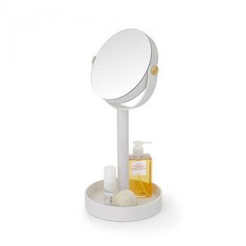 Loupe Table Mirror Oyster White, 2 of 3