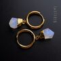Raw Moonstone Crystal Earrings, thumbnail 1 of 9