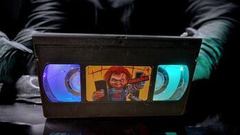 Chucky Vhs Table Lamp. Flashing Horror Fan Light, 2 of 8