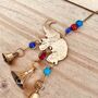 Recycled Brass Elephant Bell Wind Chime With Cute Beads, thumbnail 4 of 5