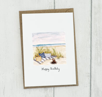 Personalised Beach Seascape Card, 3 of 5