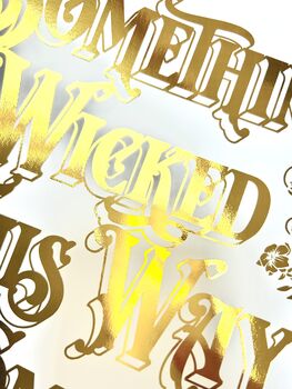 Gothic Typographic Foiled Print, 6 of 11