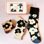 Personalised Poppy Floral Three Pairs Of Socks In A Box, thumbnail 1 of 9