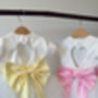 Cap Sleeve Flower Girl Tutu Dress With Heart Back And Large Satin Bow – Wedding And Special Occasion Dress For Girls, thumbnail 7 of 10
