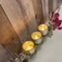 Silver Stag Triple Tealight Holder Metal And Glass Ornament Candle Holder, thumbnail 3 of 8